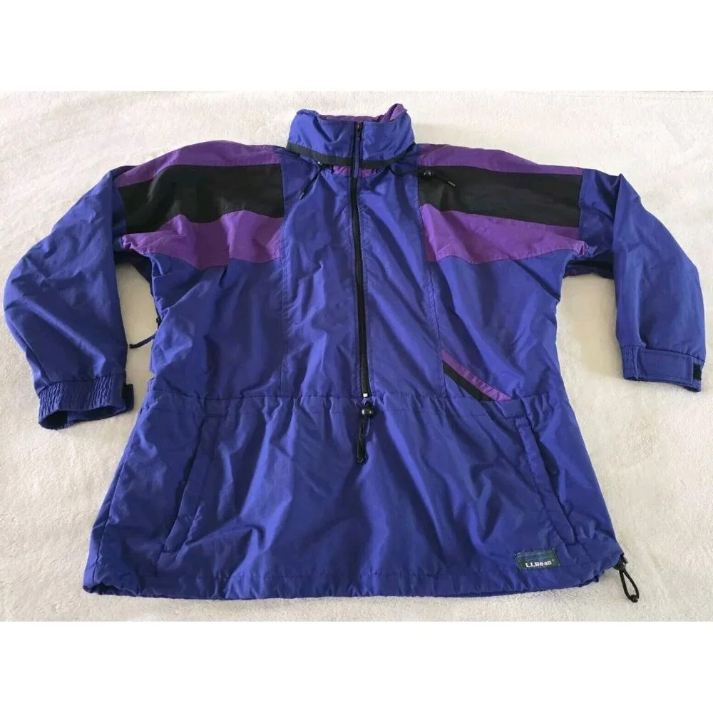 Vintage LL Bean Sunbuster Color‎ Block Jacket w Hood Men’s Size XL Windbreaker